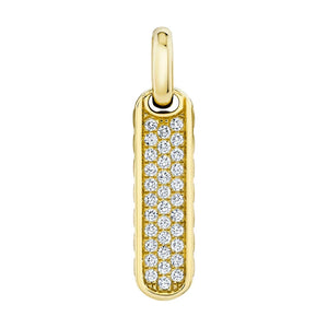 0.48ctw Diamond Bar Dog Tag Pendant