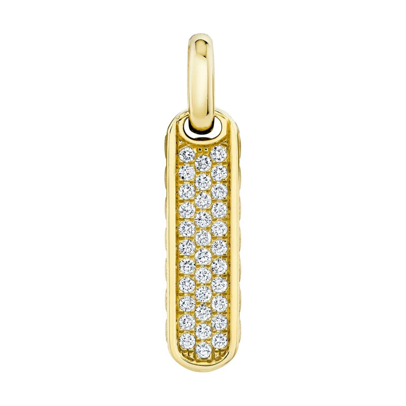 0.48ctw Diamond Bar Dog Tag Pendant