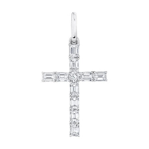 1.55ctw Diamond Cross Pendant