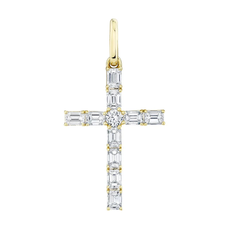 1.55ctw Diamond Cross Pendant