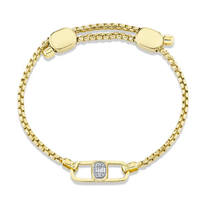 0.10ctw Diamond Odyx Box Chain Bracelet