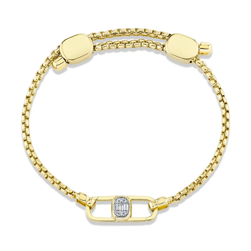 0.10ctw Diamond Odyx Box Chain Bracelet