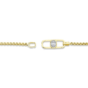 0.10ctw Diamond Odyx Box Chain Bracelet