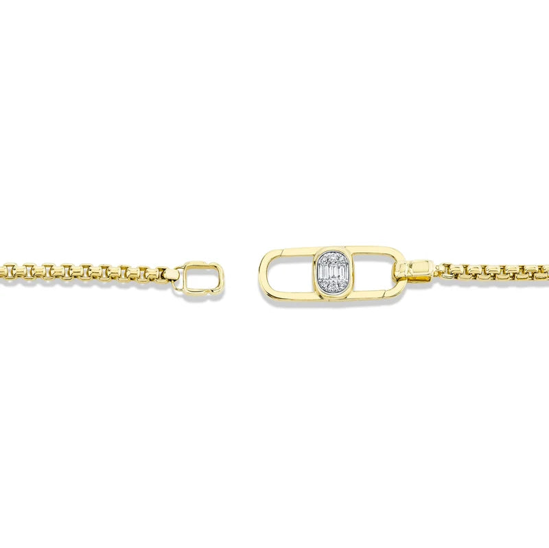 0.10ctw Diamond Odyx Box Chain Bracelet