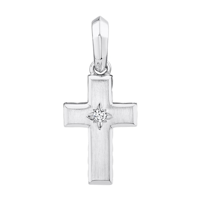 0.04ctw Diamond Star Cross Pendant