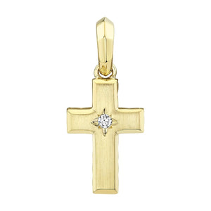 0.04ctw Diamond Star Cross Pendant