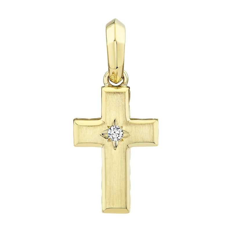 0.04ctw Diamond Star Cross Pendant
