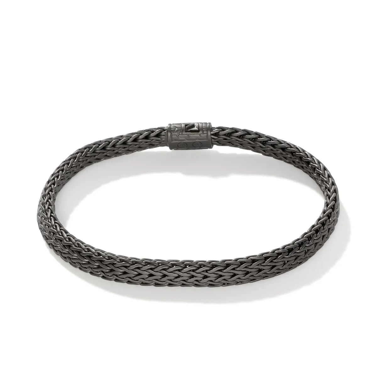7.5mm Dark Silver Icon Flat Bracelet