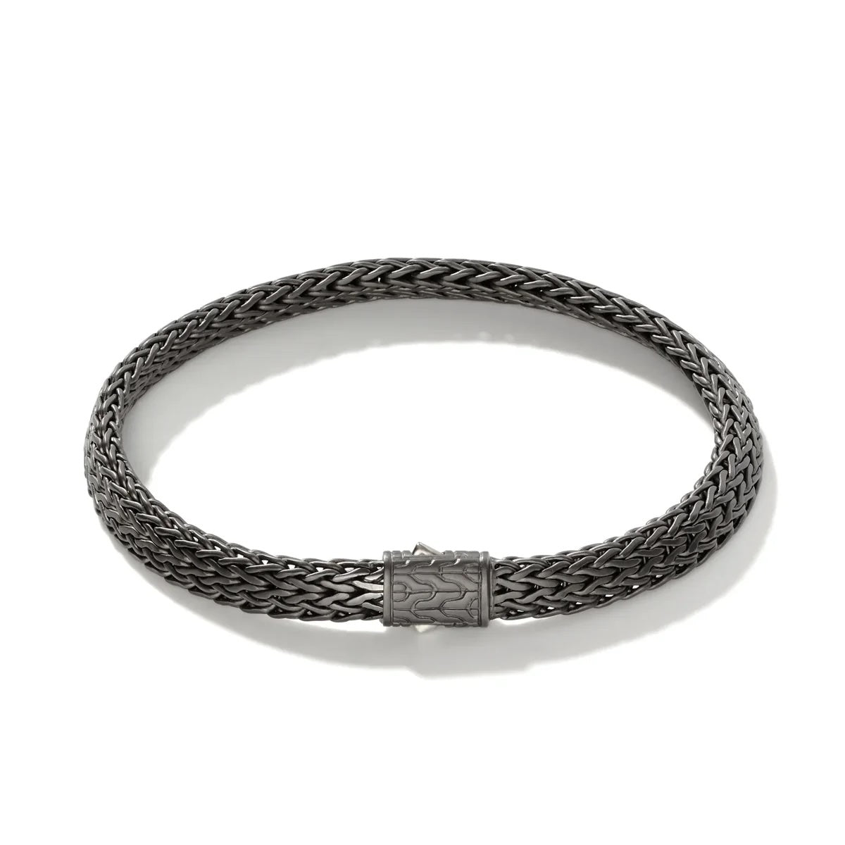 7.5mm Dark Silver Icon Flat Bracelet