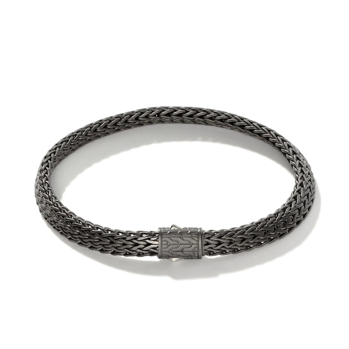 6.5mm Dark Silver Icon Bracelet