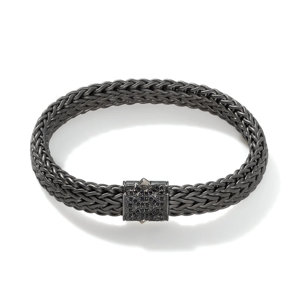 11mm Dark Silver Icon Pavé Bracelet