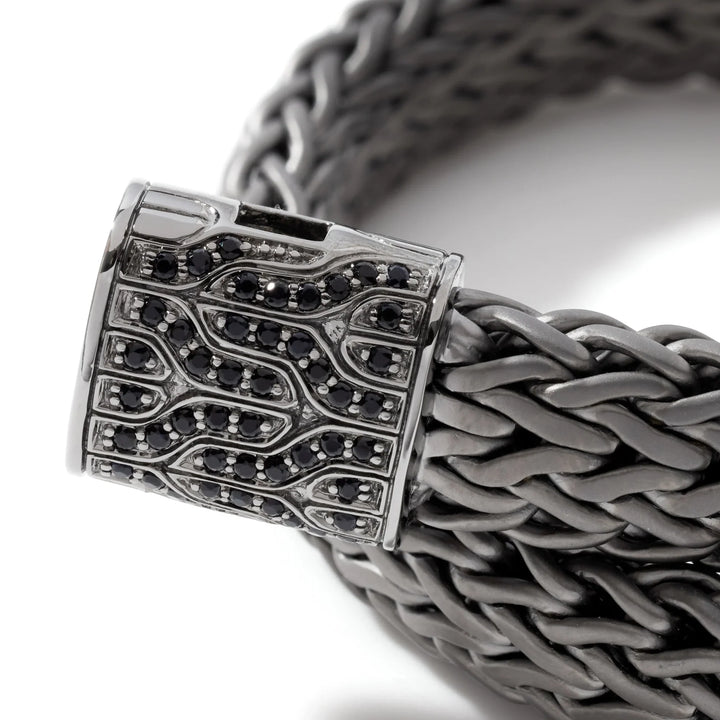 11mm Dark Silver Icon Pavé Bracelet