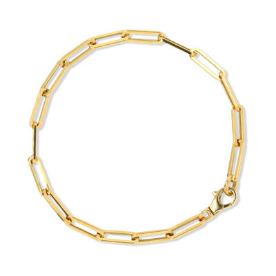14K Small Paperclip Bracelet