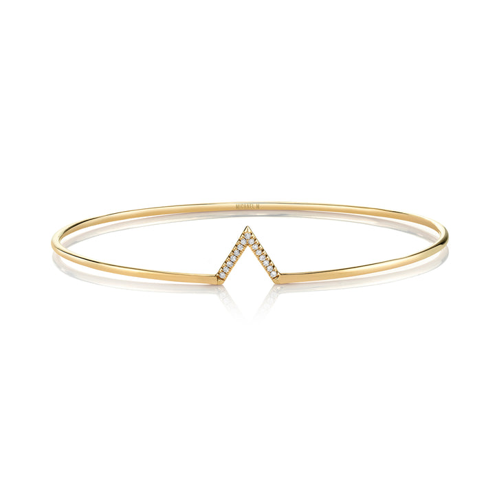 Single V Diamond Bangle