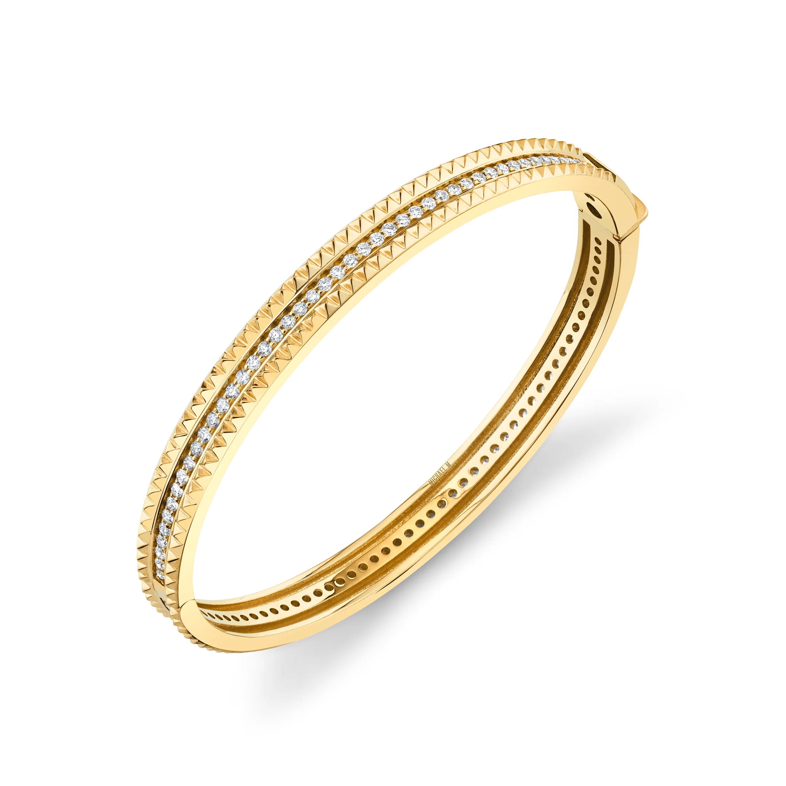 1.37ctw Tetra Pavé Bangle