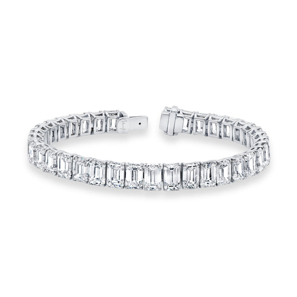 36.78ctw Diamond Emerald Tennis Bracelet