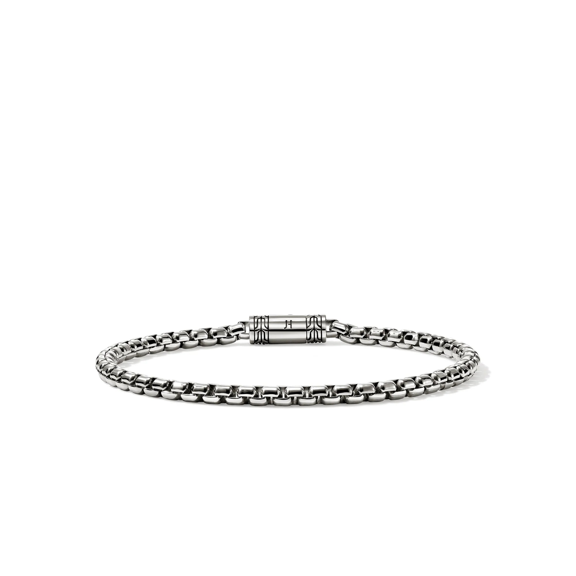 Sterling Silver Box Chain Bracelet 4MM