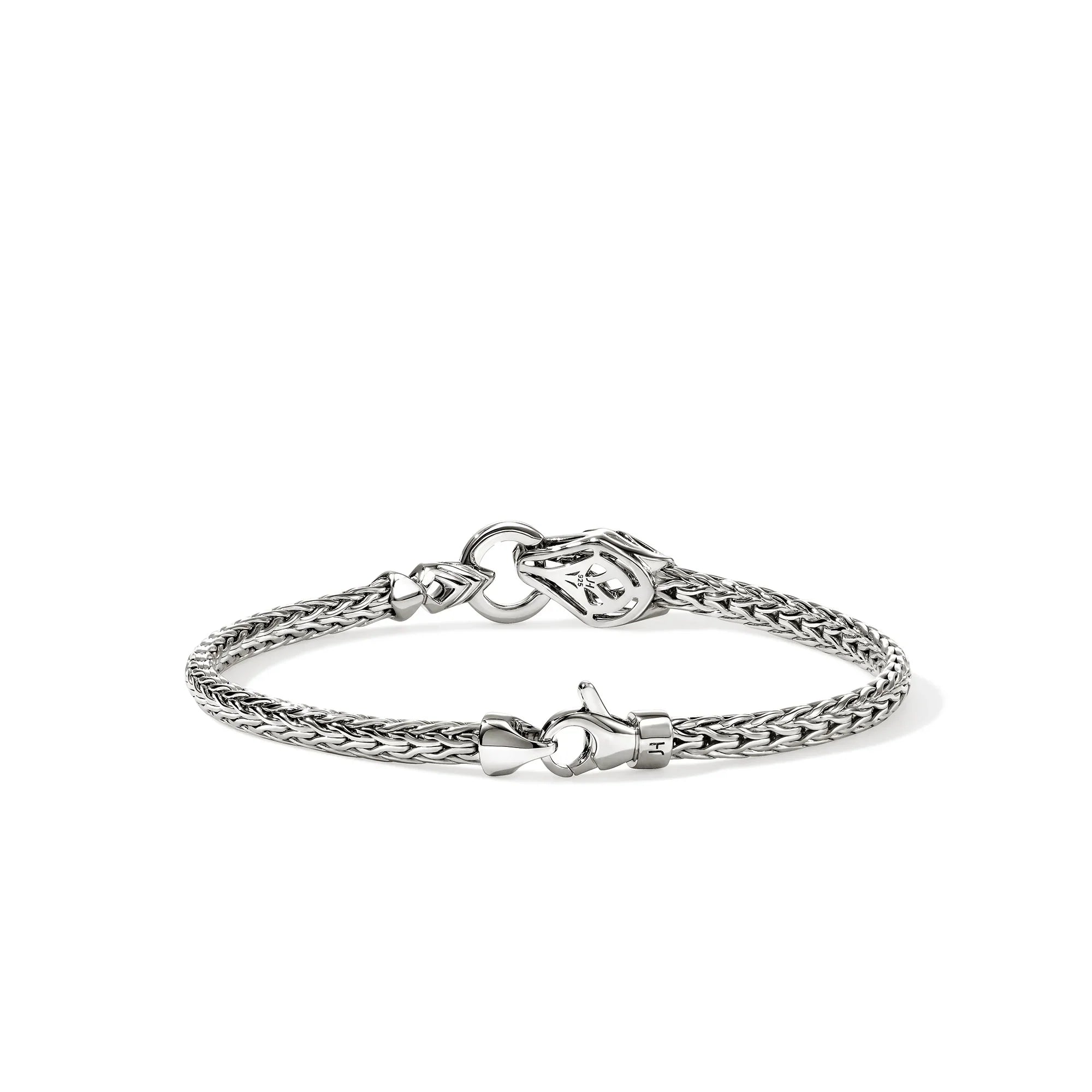 Sterling Silver, Blue Sapphires and Diamonds Naga Bracelet