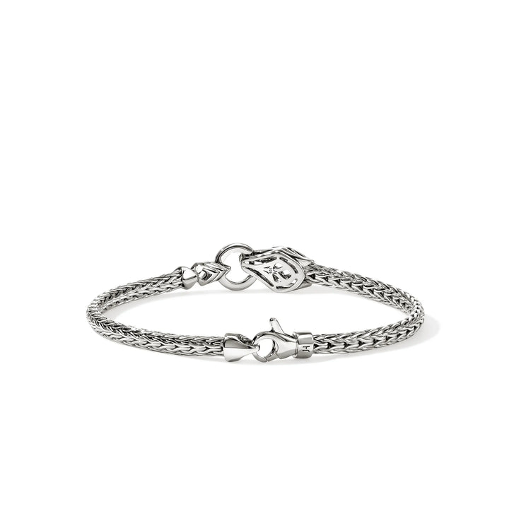 Sterling Silver, Blue Sapphires and Diamonds Naga Bracelet