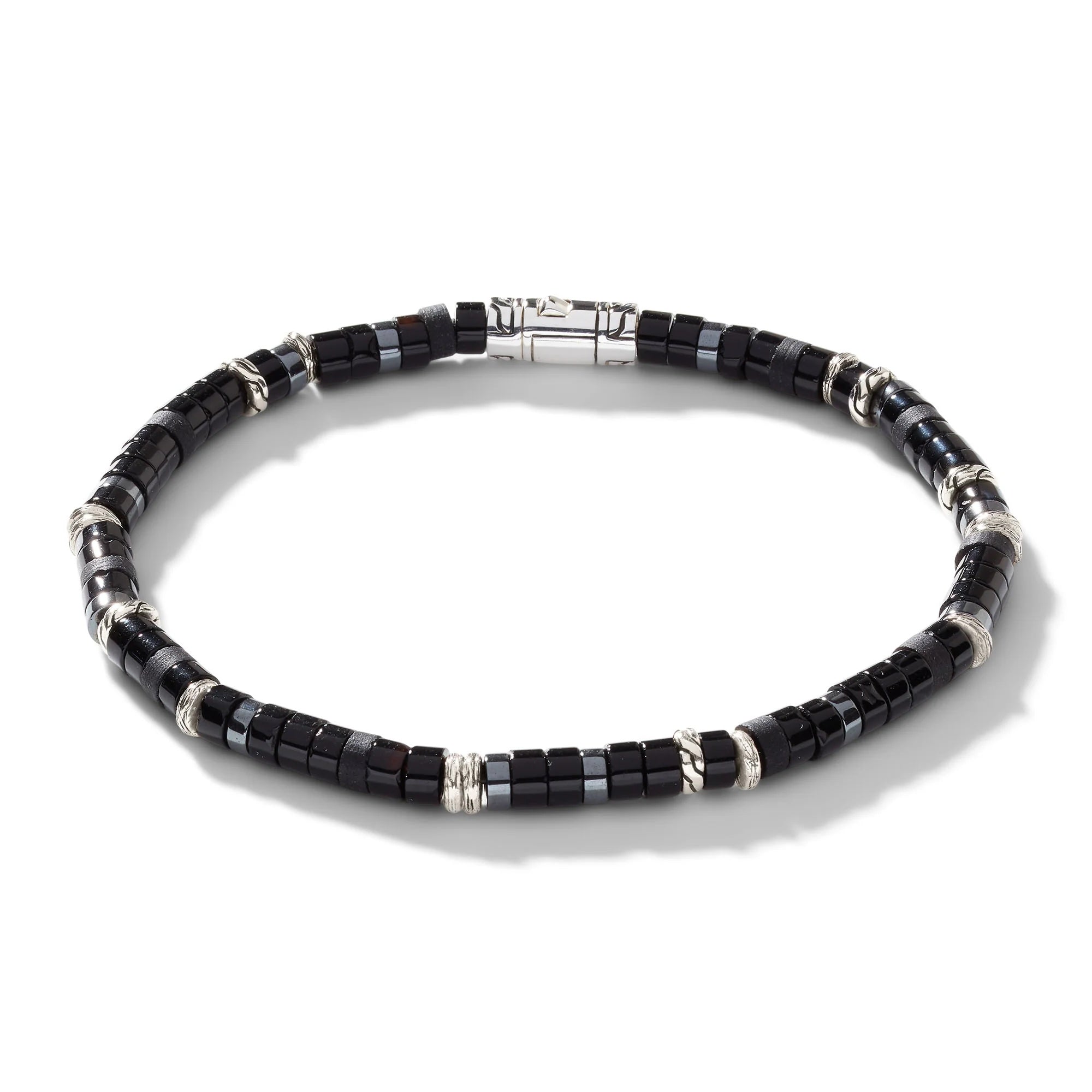 Heishi Beaded Bracelet - Black Onyx