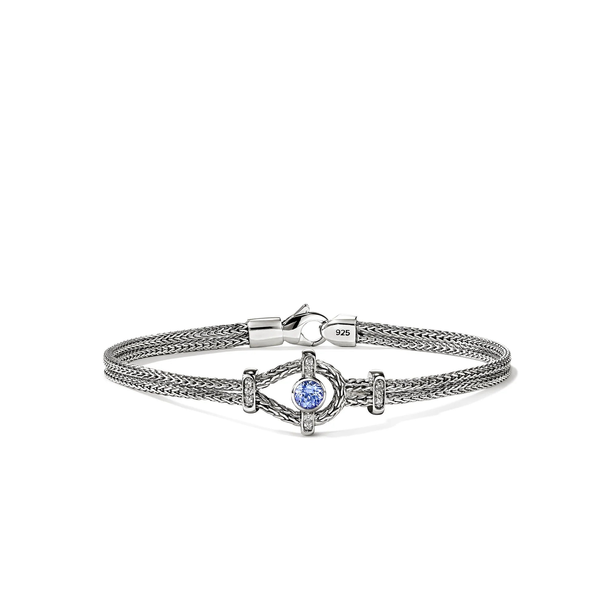 Sterling Silver 3.6mm Icon Bracelet - Tanzanite