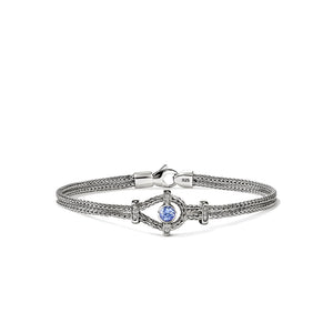 Sterling Silver 3.6mm Icon Bracelet - Tanzanite