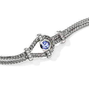 Sterling Silver 3.6mm Icon Bracelet - Tanzanite