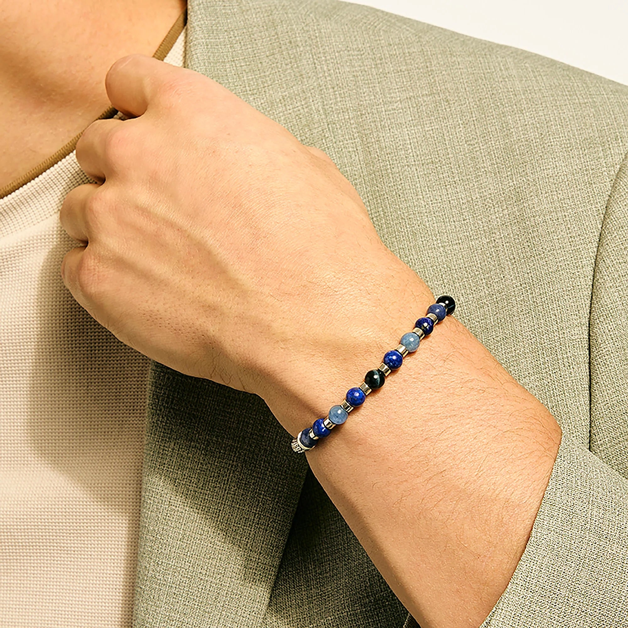 Sterling Silver Beaded Bracelet