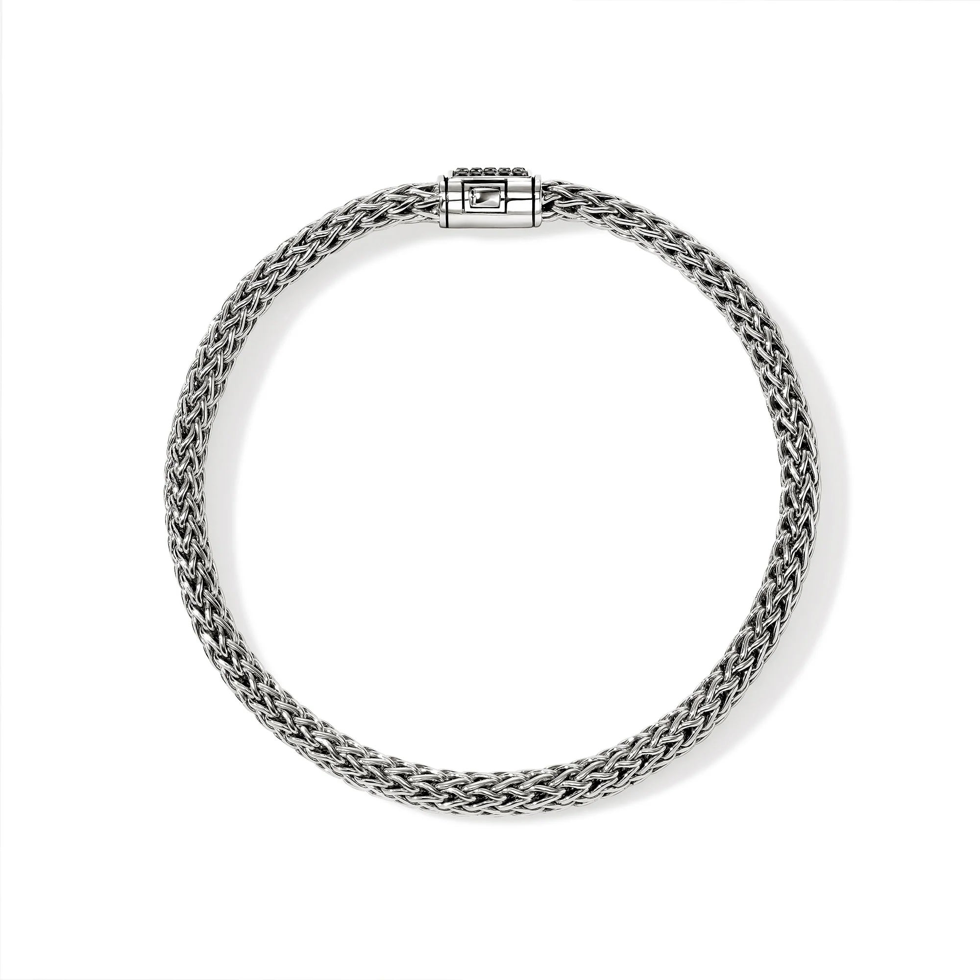 Sterling Silver and Black Sapphire Icon Bracelet