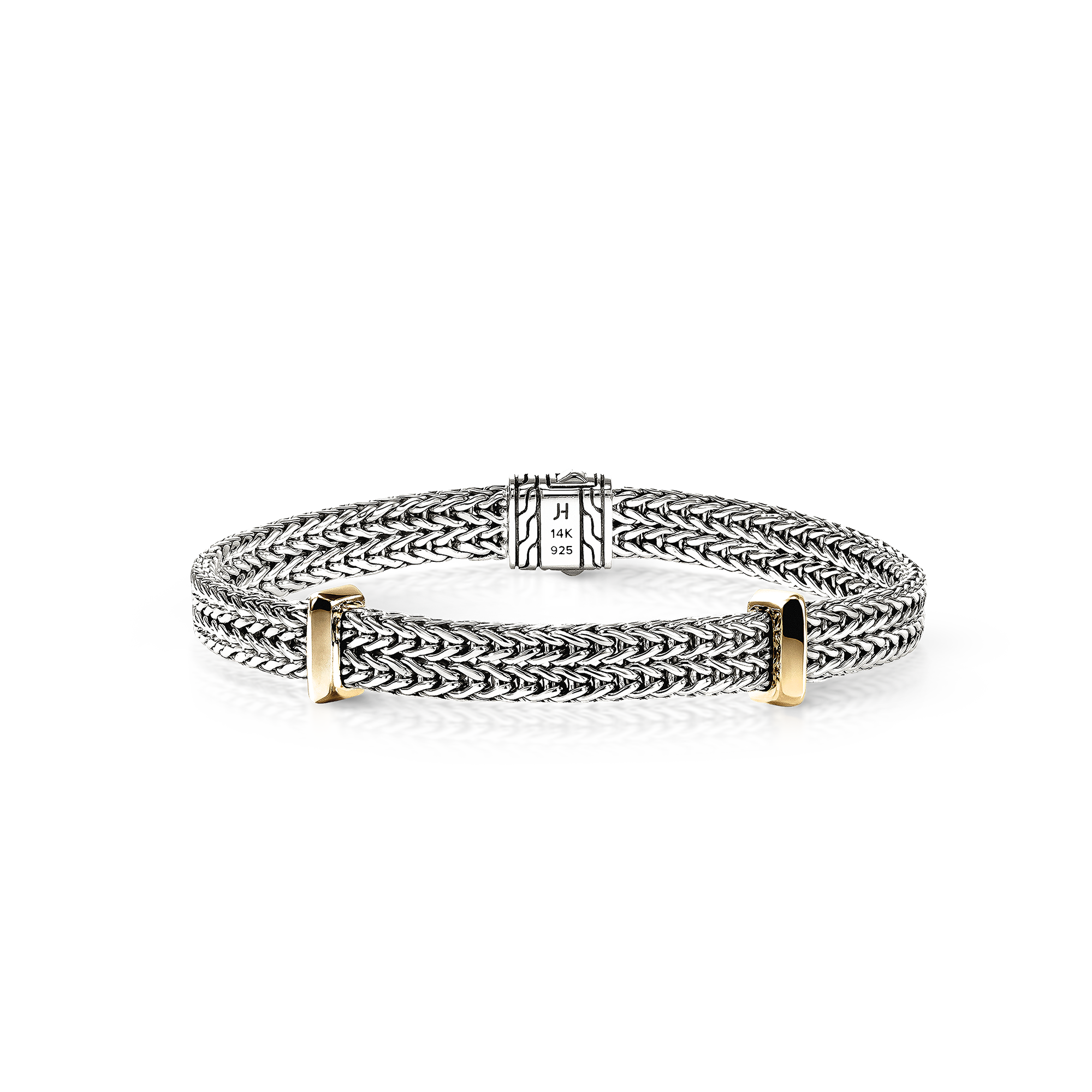 Sterling Silver and 14K Yellow Gold Link Bracelet