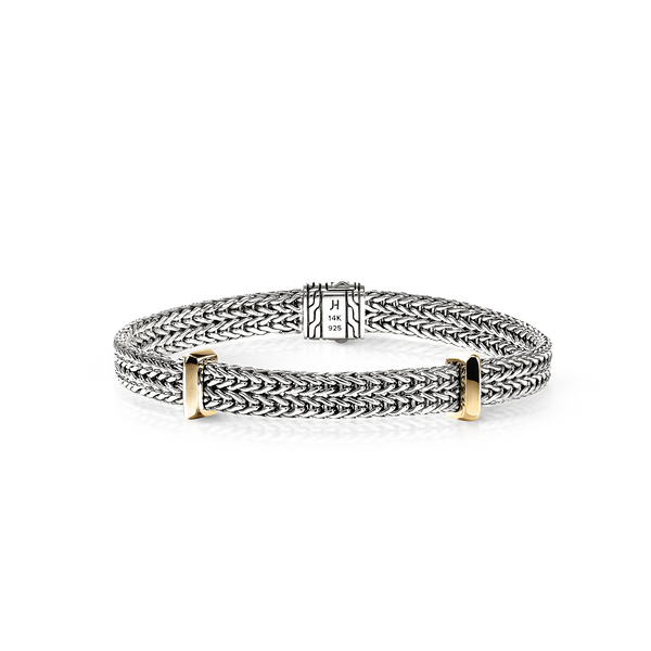 Sterling Silver and 14K Yellow Gold Link Bracelet