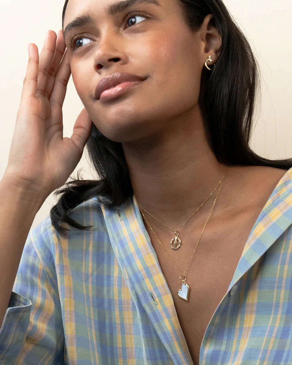 Small "Points North" 18K Gold Charm