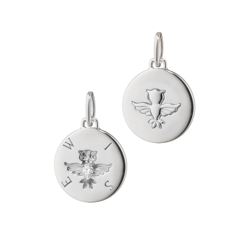"Wise" Owl Sterling Silver Charm