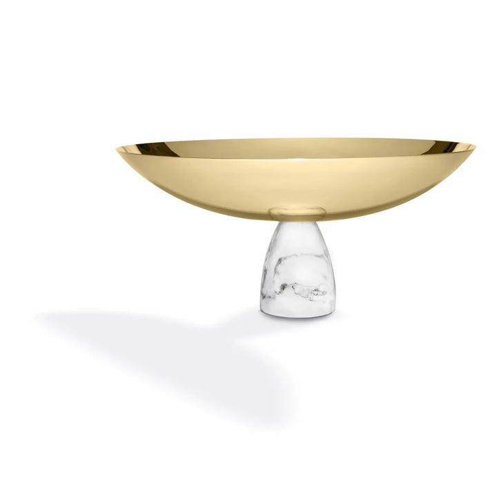 Coluna Fruit Bowl, Marble & Gold