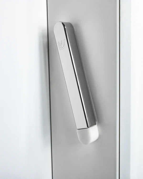 Coluna Mezuzah Large (6.5"), Marble & Silver
