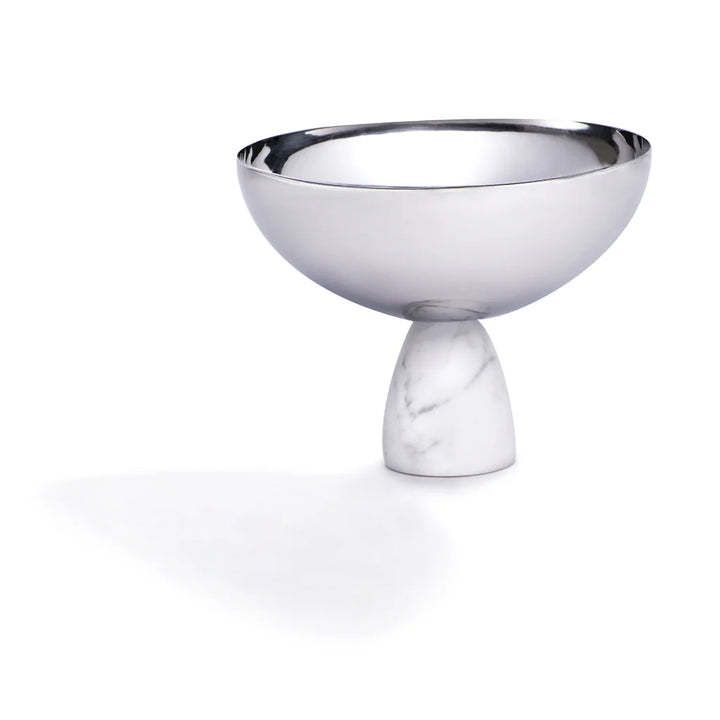 Coluna Nut Bowl, Marble & Silver