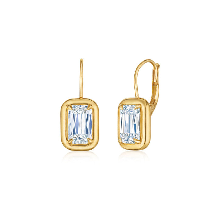 1.40ctw Diamond Bezel Drop Earrings
