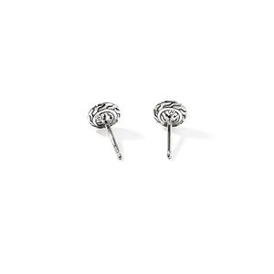 Essential Blue Sapphire Pavé Stud Earring