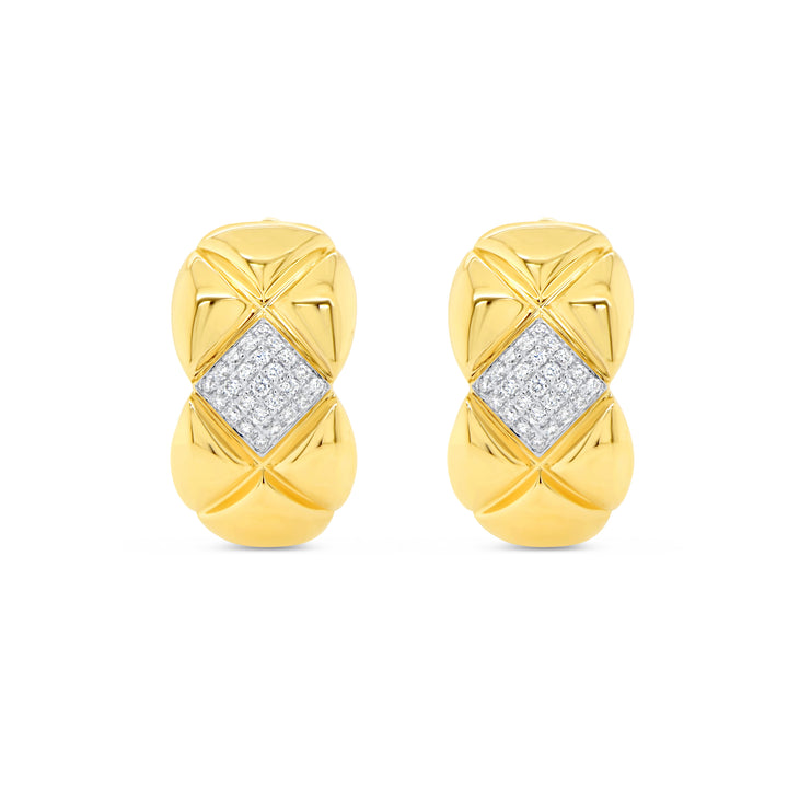 0.14ctw Diamond Huggie Earrings