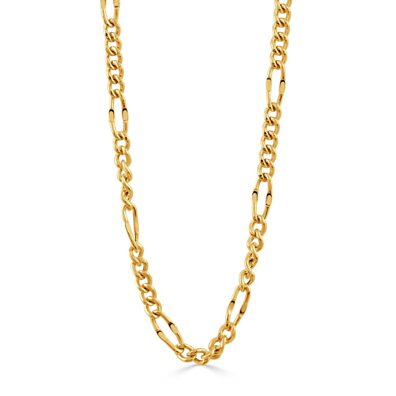 18K Yellow Gold 18" Mini Figaro Chain