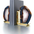 Fim Bookends, Agate & Gold, Set of 2