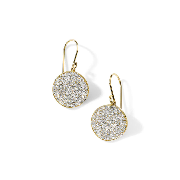 Medium Flower Earrings in 18K Gold with Diamonds