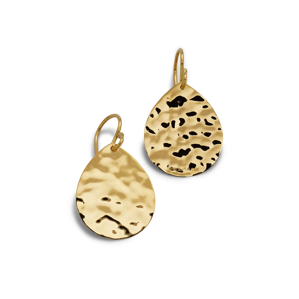 Large Crinkle Teardrop Earrings