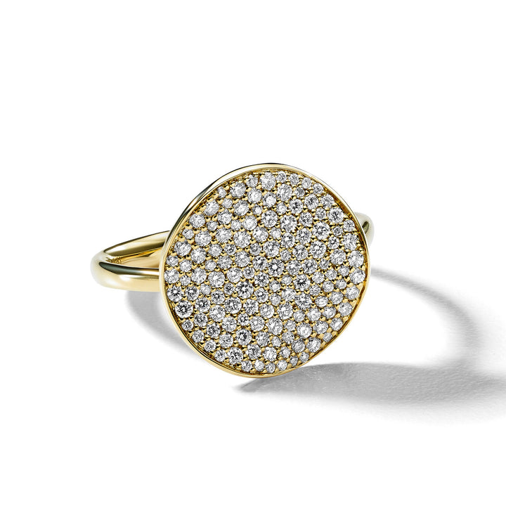 Medium Flower Ring in 18K Gold with Diamonds