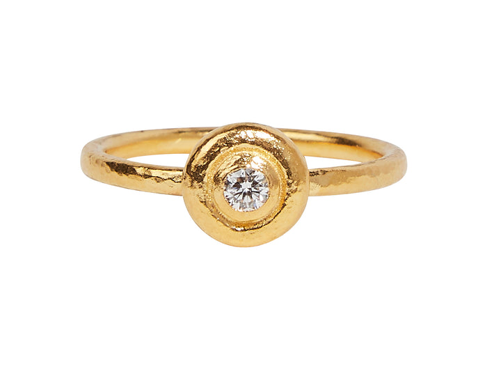 Droplet Gold and Diamond Ring