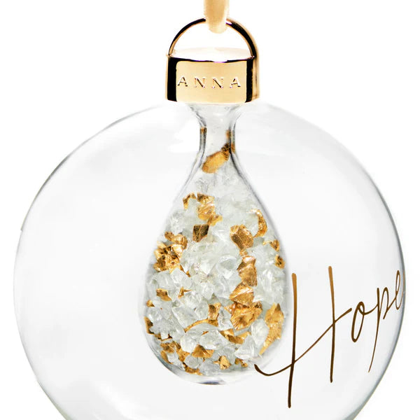 Holiday Hope Ornament, Crystal & Gold