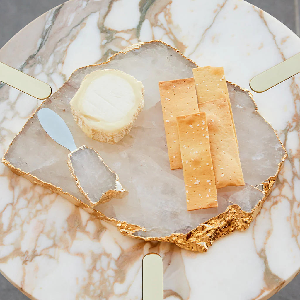 Kiva Platter, Crystal & Gold