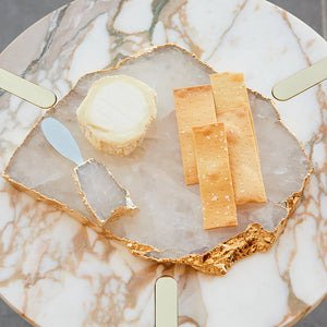 Kiva Platter, Crystal & Gold