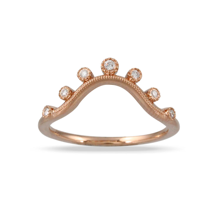18K Rose Gold Diamond Fashion Ring
