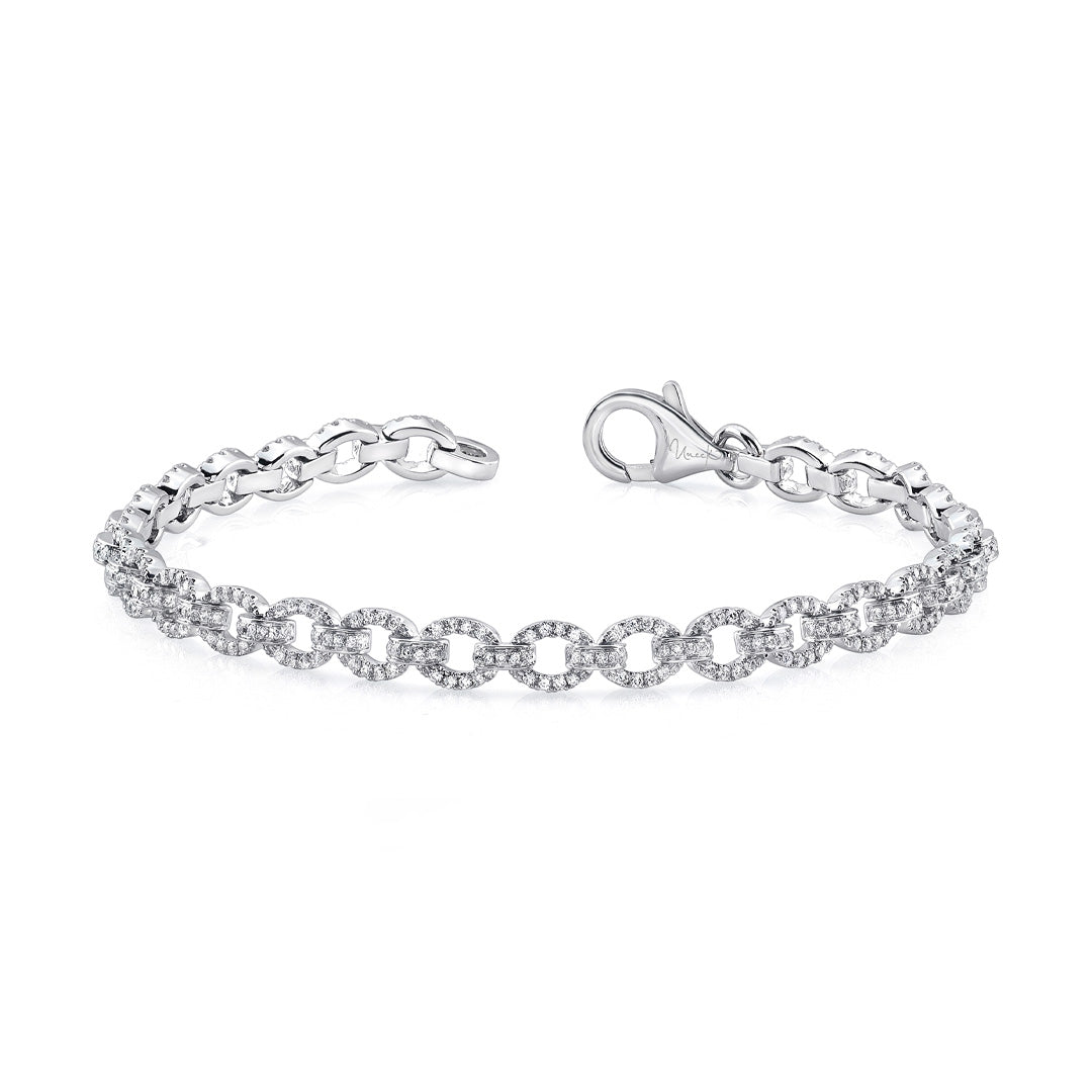 1.46ctw Chain LInk Diamond Bracelet